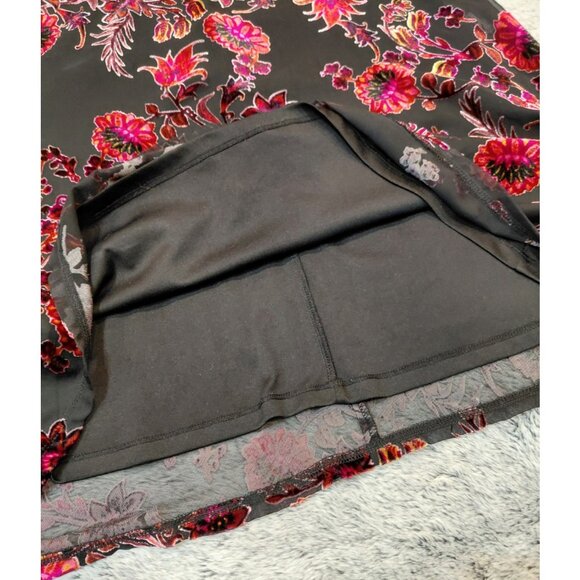 Luxology Multicolor Velvet Floral Overlay Choker Dress 8 Burnout - Picture 6 of 10